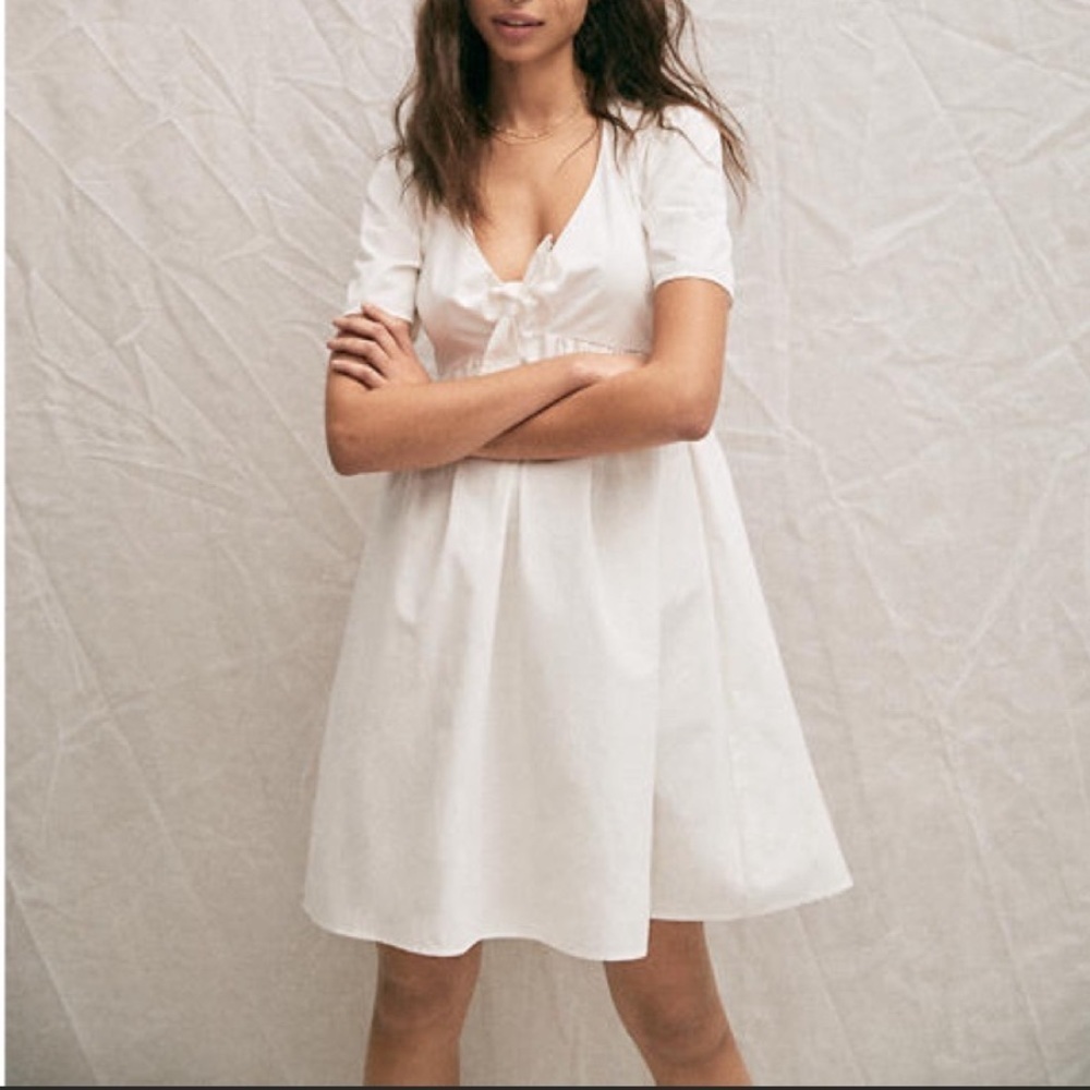 Madewell Tie-Front Cotton Mini Dress NWT Size 2